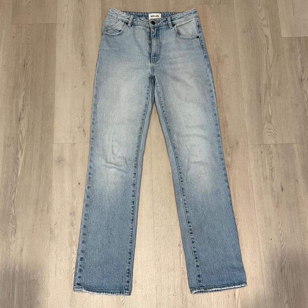 Rollas light wash high rise original straight jean size 27 - Picture 2 of 8